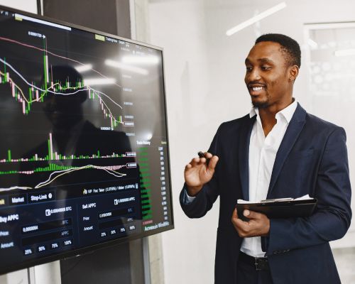 a marketer presenting strategies